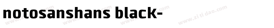 notosanshans black字体转换